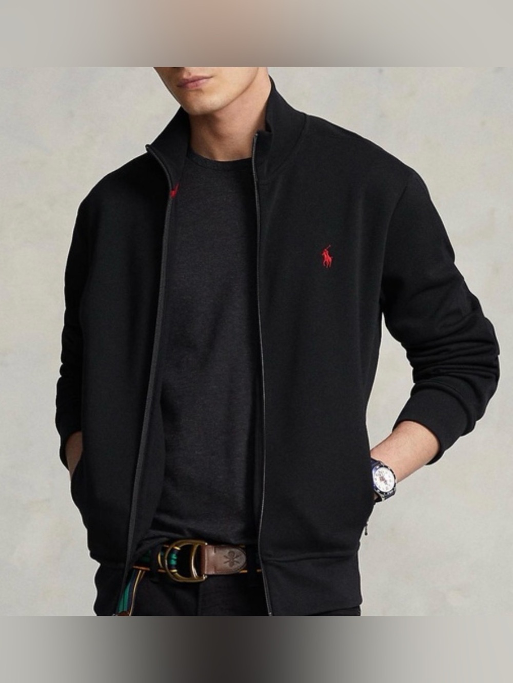 Polo Ralph Lauren Men's Classic Zip Up Signature Track Jacket Sweatshirt Sweater
